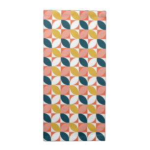 Mid-Century Modern Leaf Pattern Cloth Napkin