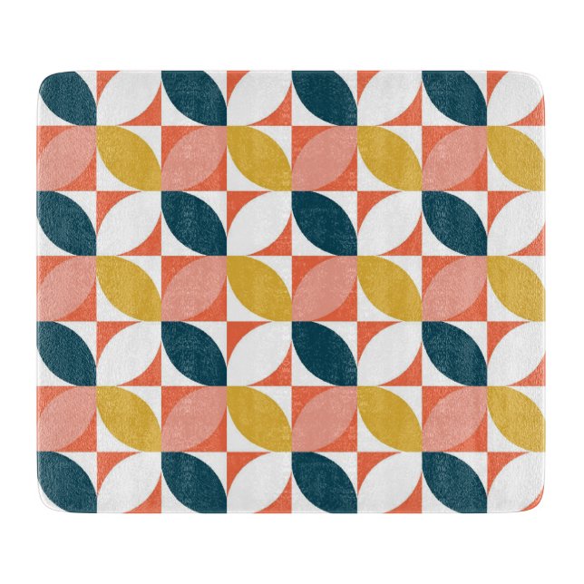 Mid-Century Modern Leaf Pattern Cutting Board (Front)