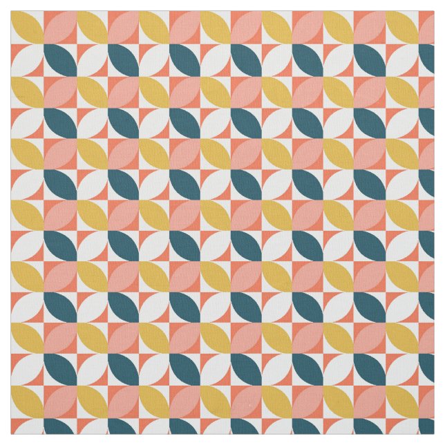 Mid-Century Modern Leaf Pattern Fabric (Swatch)