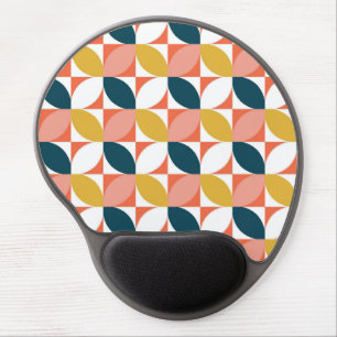 Mid-Century Modern Leaf Pattern Gel Mouse Pad
