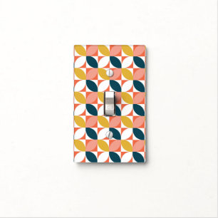 Mid-Century Modern Leaf Pattern Light Switch Cover