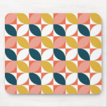 Mid-Century Modern Leaf Pattern Mouse Pad