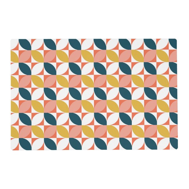 Mid-Century Modern Leaf Pattern Placemat (Front)