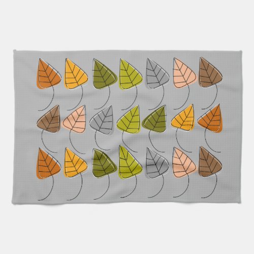 Mid_Century Modern Leaf Pattern Towel 15