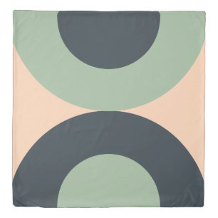 Mid-Century Modern Lemongrass Slate Duvet Cover