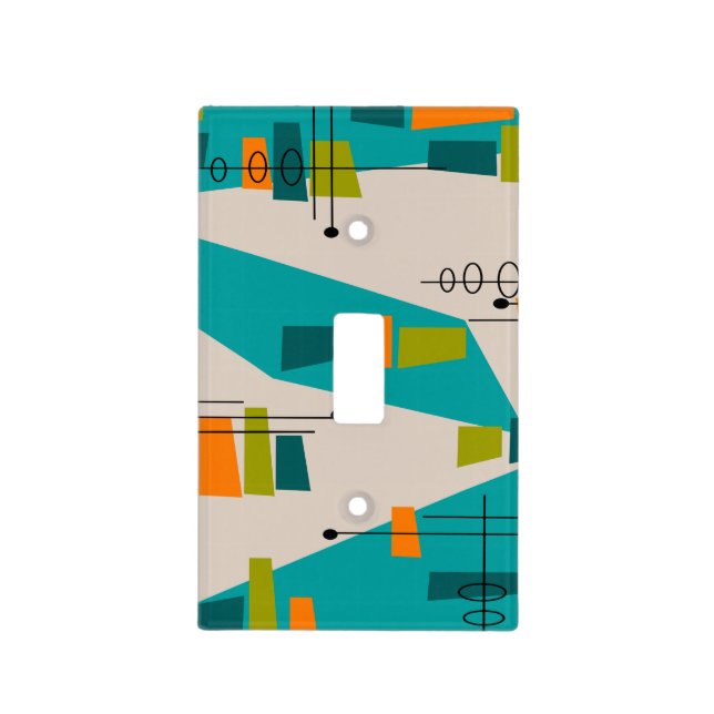 Mid-Century Modern Light Switch Cover #1 (Front)