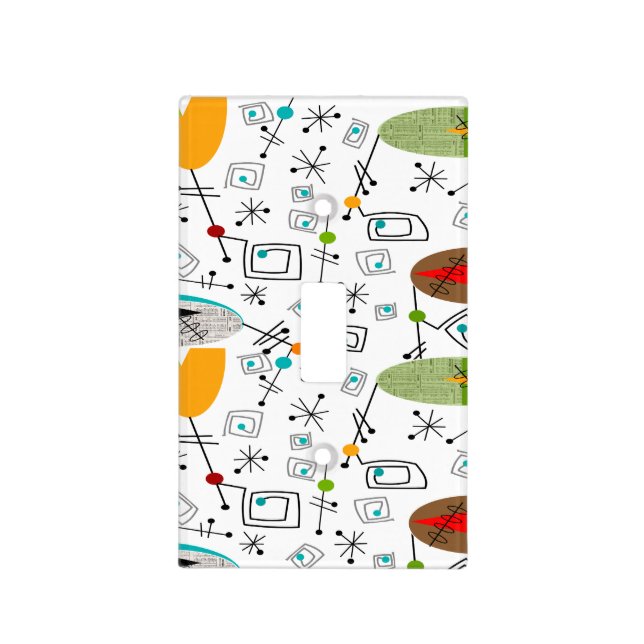 Mid-Century Modern Light Switch Cover #115 (Front)