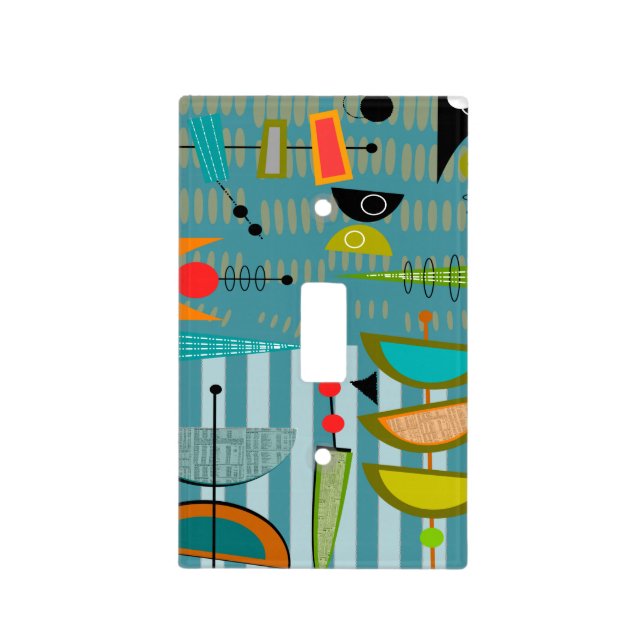 Mid-Century Modern Light Switch Cover #200 (Front)