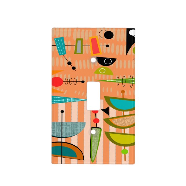 Mid-Century Modern Light Switch Cover #201 (Front)