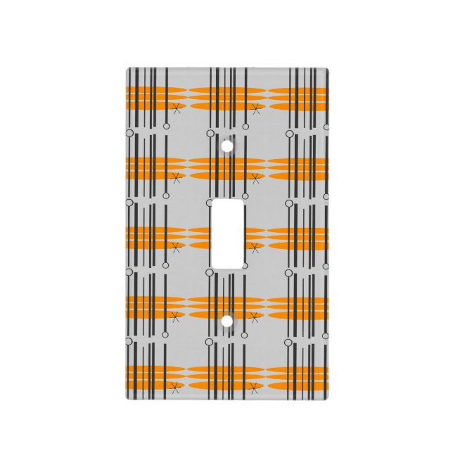 Mid Century Modern Light Switch Plate (Front)