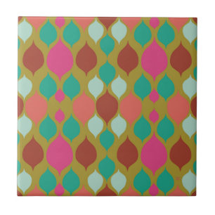 Mid Century Modern Lime Geometric Ceramic Tile