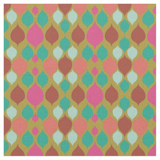 Mid Century Modern Lime Geometric  Fabric