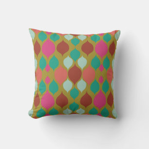 Mid Century Modern Lime Geometric  Throw Pillow