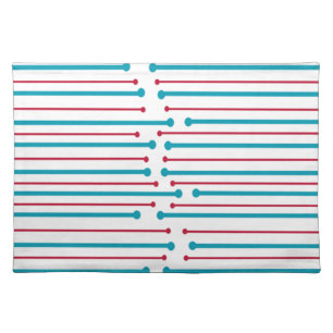 Mid-Century Modern Lines Cloth Placemat