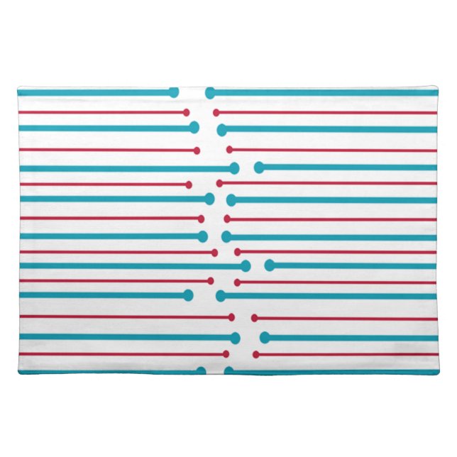 Mid-Century Modern Lines  Cloth Placemat (Front)