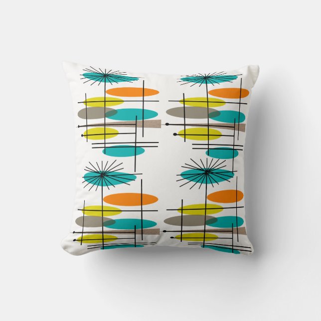 Mid-Century Modern ll Throw Pillow (Front)