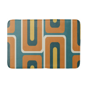 Mid Century Modern Long Rectangles Colorful 1 Bath Mat