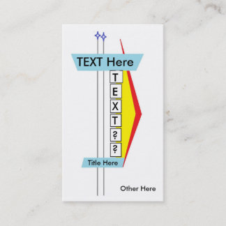 Mid-Century Modern Marquee Business Cards