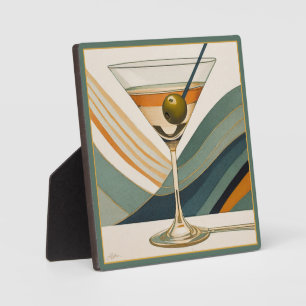 Mid Century Modern Martini Cocktail Hour Plaque