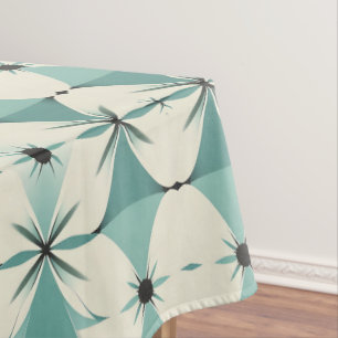 Mid Century Modern MCM Atomic Vintage 1960s Tablecloth