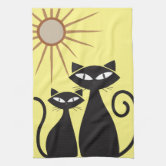 Mid Century Modern Atomic Cat Kitchen Towel, Retro Atomic Boomerang St –  Kate McEnroe New York