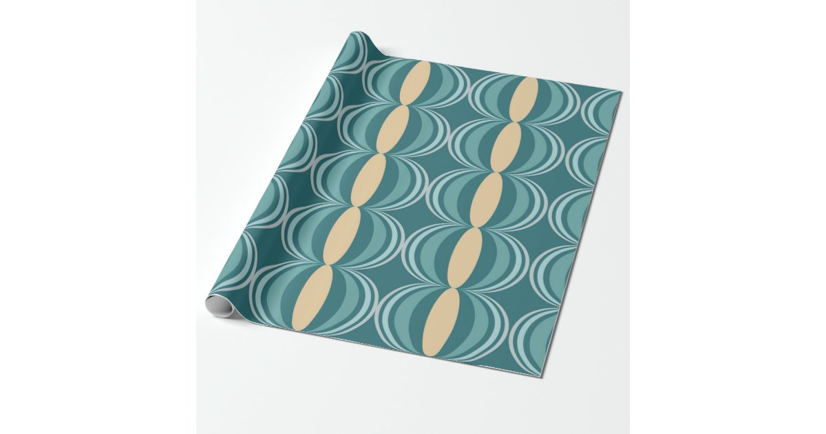 Mid Century Modern Melon Pattern Wrapping Paper Zazzle