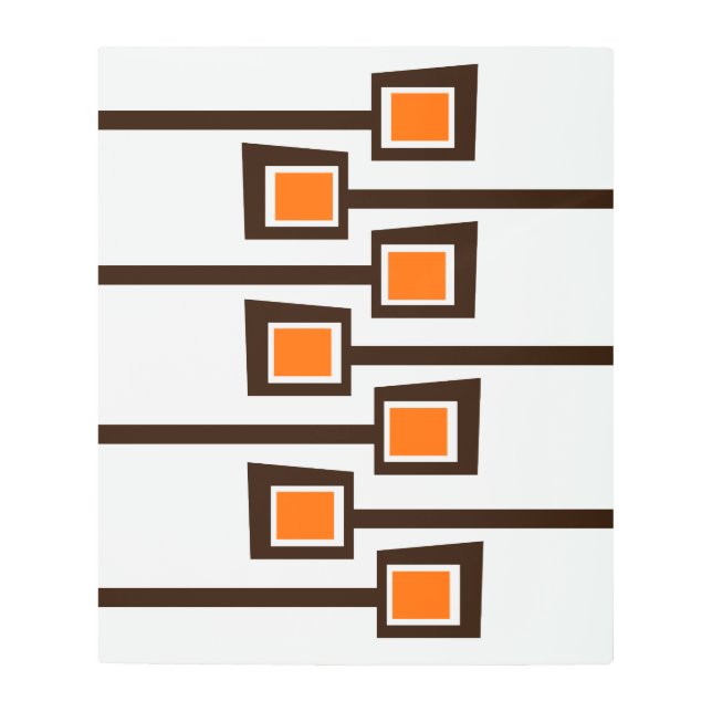 Mid Century Modern Metal Wall Art (Front)