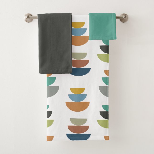 Mid-Century Modern Minimalism  Bath Towel Set (Insitu)