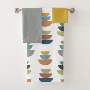 Mid-Century Modern Minimalism  Bath Towel Set