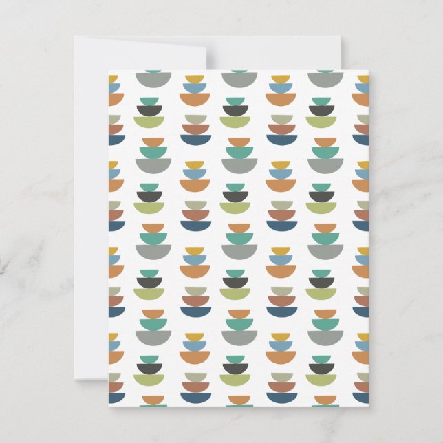 Mid-Century Modern Minimalism  Note Card (Front)