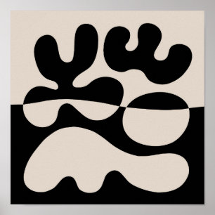 Mid Century Modern Minimalist Abstraction Poster