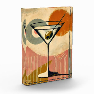 Mid Century Modern Minimalist Art Martini Photo Block