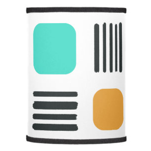 Mid Century Modern Minimalist Squares Lines Lamp Shade