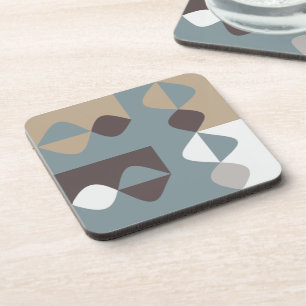 Mid Century Modern - Mint Chocolate Caramel Beverage Coaster