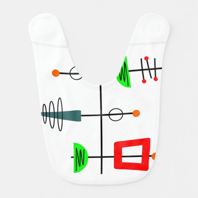 Mid Century Modern Mobile  Baby Bib (Front)