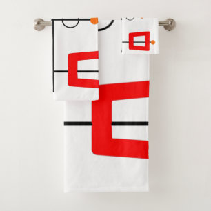 Mid Century Modern Mobile Bath Towel Set