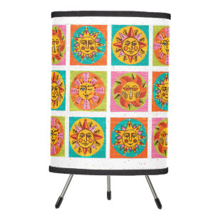Mid Century Modern Mod Sun Faces Tripod Lamp