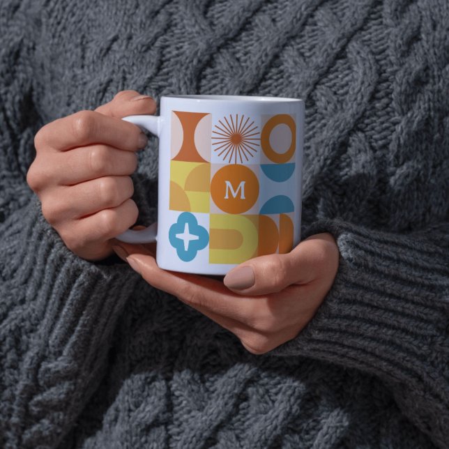 Mid Century Modern Monogram Coffee Mug (Creator Uploaded)