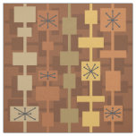 Mid Century Modern Multicolored Brown Fabric