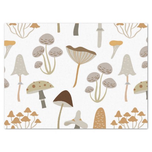 Mid century modern mushrooms tissue decoupage pape tissue paper