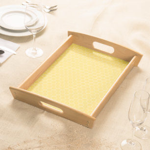 Mid-Century Modern Mustard Yellow pattern Serving Tray