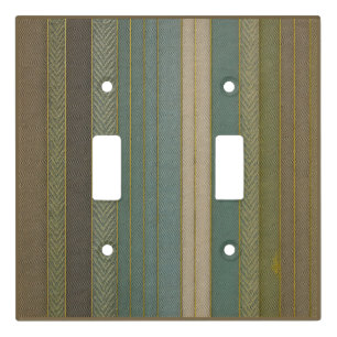 Mid Century Modern Muted Stripes Print Light Switch Cover
