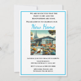 Mid Century Modern New Home Housewarming Invitation