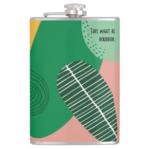 Mid Century Modern No 1 Pocket Flask