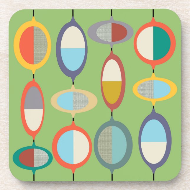 Mid-Century Modern No. 7 Beverage Coaster (Front)