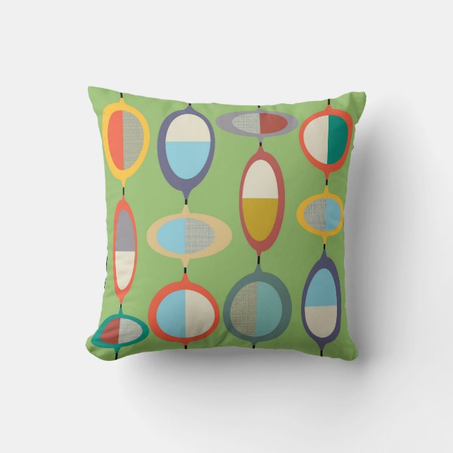 Mid-Century Modern No. 7 Throw Pillow (Front)