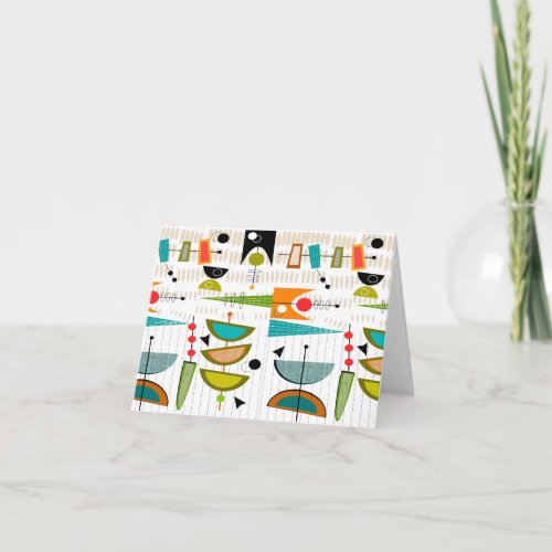 Mid-Century Modern Note Cards Atomic #90