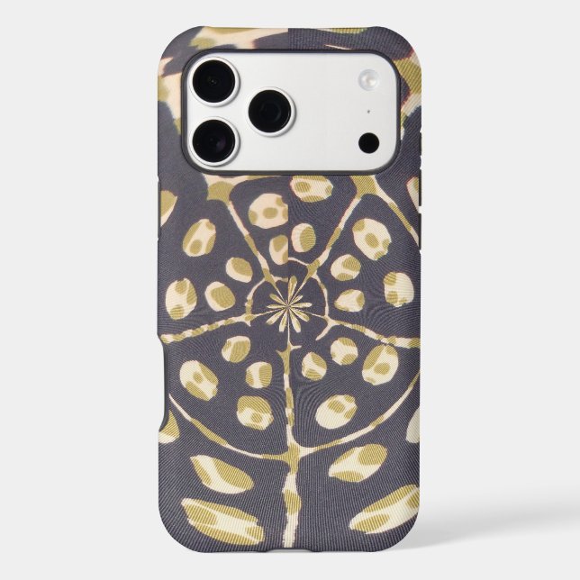 Mid-Century Modern | Olive Green Polka Dot Radial  Case-Mate iPhone Case (Back)