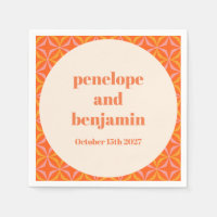 Mid Century Modern Orange Custom Wedding 