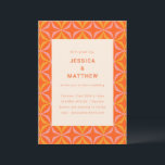 Mid Century Modern Orange Geometric Unique Wedding Invitation<br><div class="desc">Mid Century Modern Orange Geometric Unique Wedding Invitation</div>